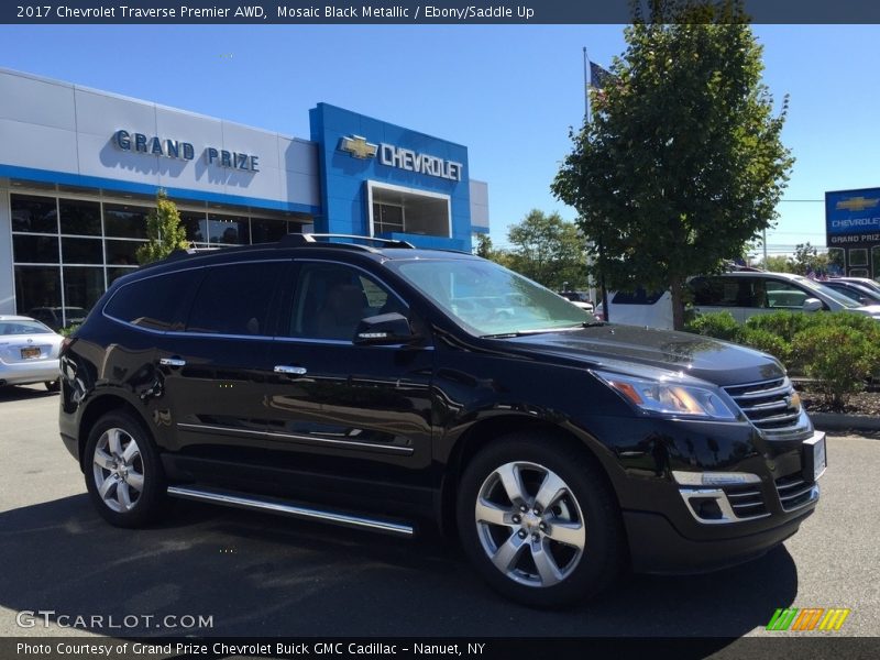 Mosaic Black Metallic / Ebony/Saddle Up 2017 Chevrolet Traverse Premier AWD