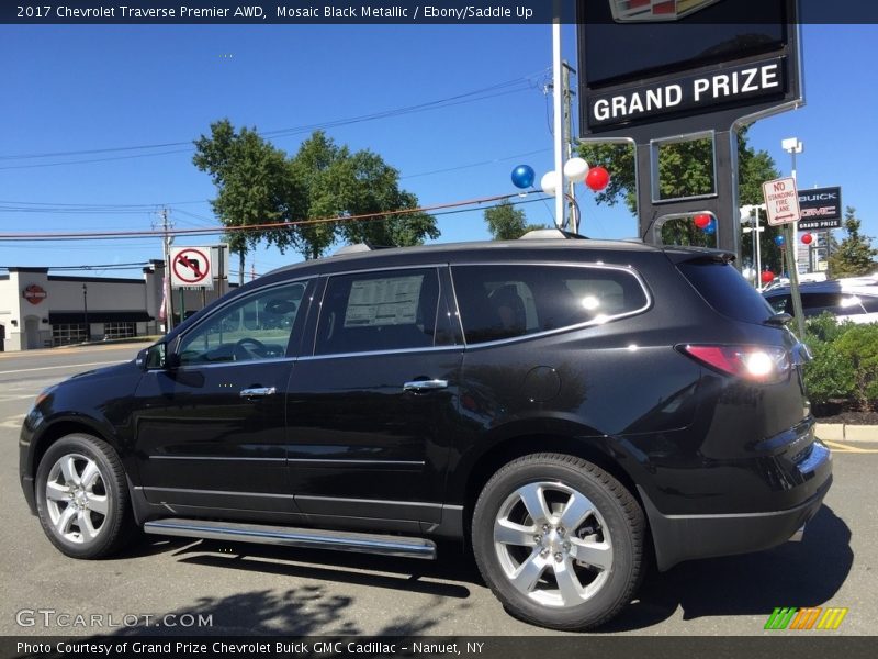 Mosaic Black Metallic / Ebony/Saddle Up 2017 Chevrolet Traverse Premier AWD