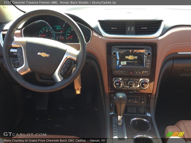 Mosaic Black Metallic / Ebony/Saddle Up 2017 Chevrolet Traverse Premier AWD