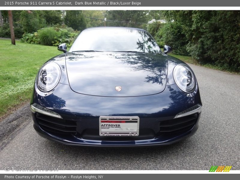 Dark Blue Metallic / Black/Luxor Beige 2015 Porsche 911 Carrera S Cabriolet