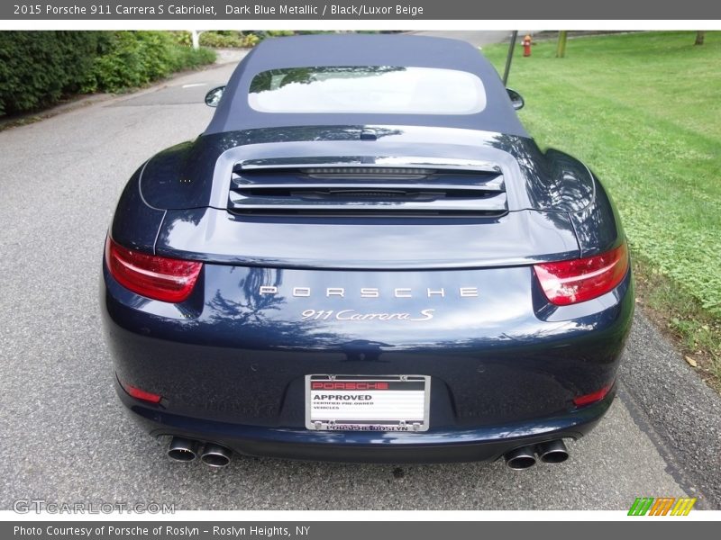 Dark Blue Metallic / Black/Luxor Beige 2015 Porsche 911 Carrera S Cabriolet