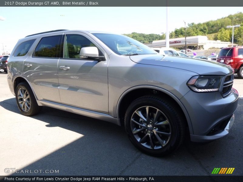 Billet Metallic / Black 2017 Dodge Durango GT AWD