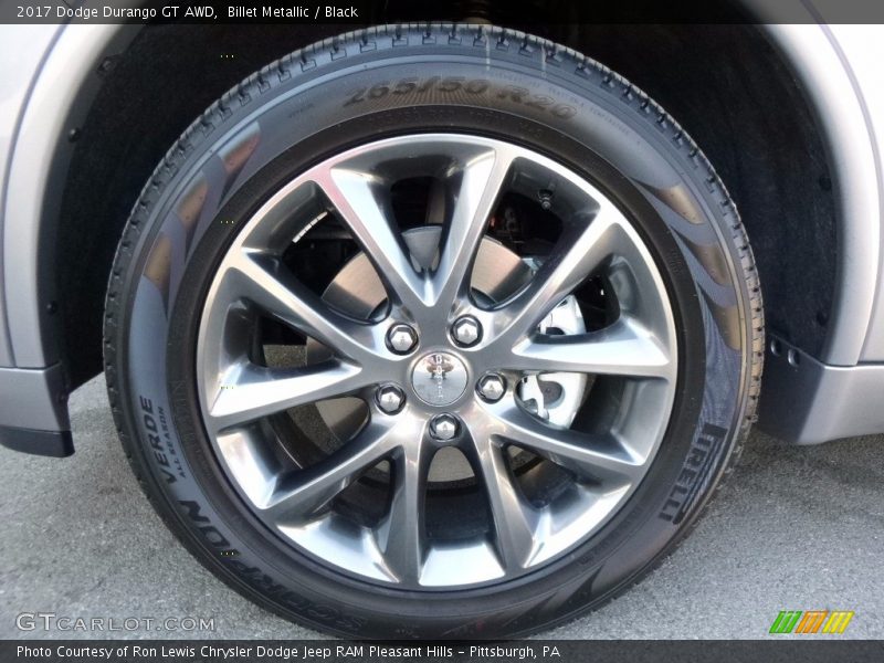 Billet Metallic / Black 2017 Dodge Durango GT AWD
