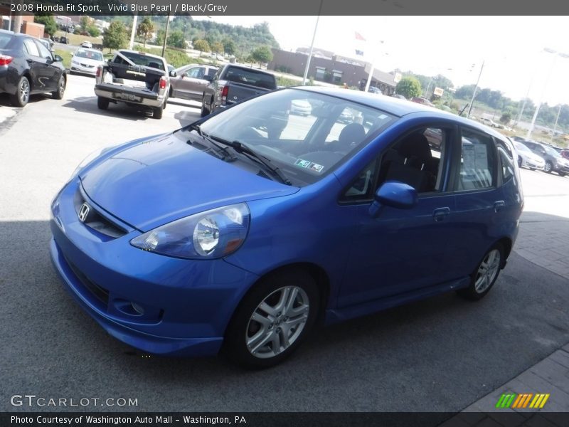 Vivid Blue Pearl / Black/Grey 2008 Honda Fit Sport