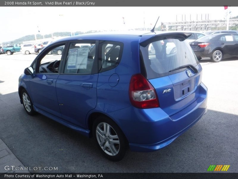 Vivid Blue Pearl / Black/Grey 2008 Honda Fit Sport