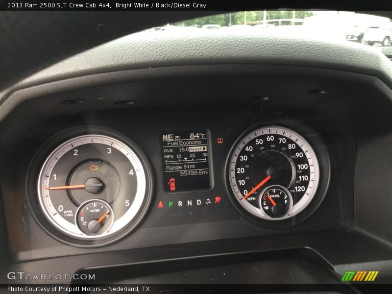 Bright White / Black/Diesel Gray 2013 Ram 2500 SLT Crew Cab 4x4