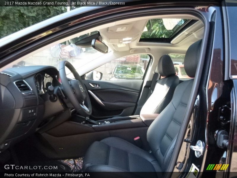 Jet Black Mica / Black/Espresso 2017 Mazda Mazda6 Grand Touring