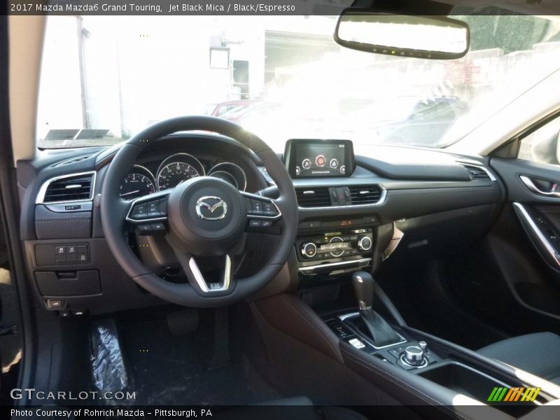 Jet Black Mica / Black/Espresso 2017 Mazda Mazda6 Grand Touring