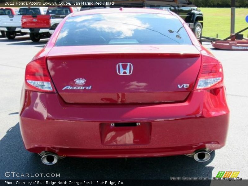 San Marino Red / Black 2012 Honda Accord EX-L V6 Coupe