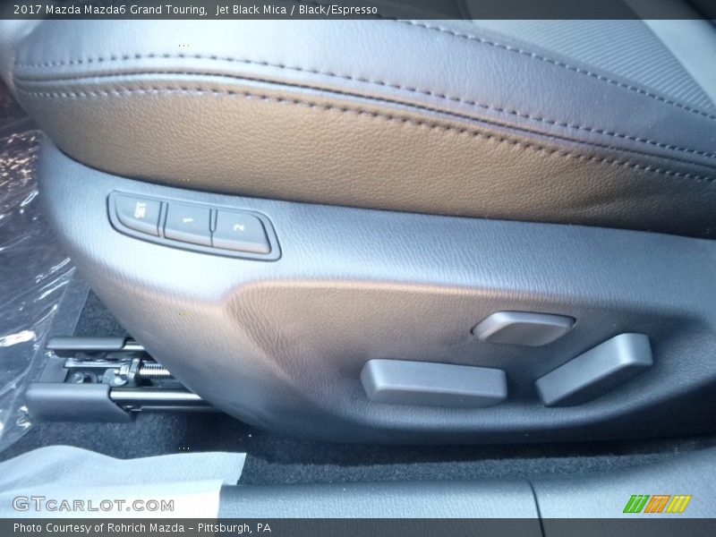 Jet Black Mica / Black/Espresso 2017 Mazda Mazda6 Grand Touring