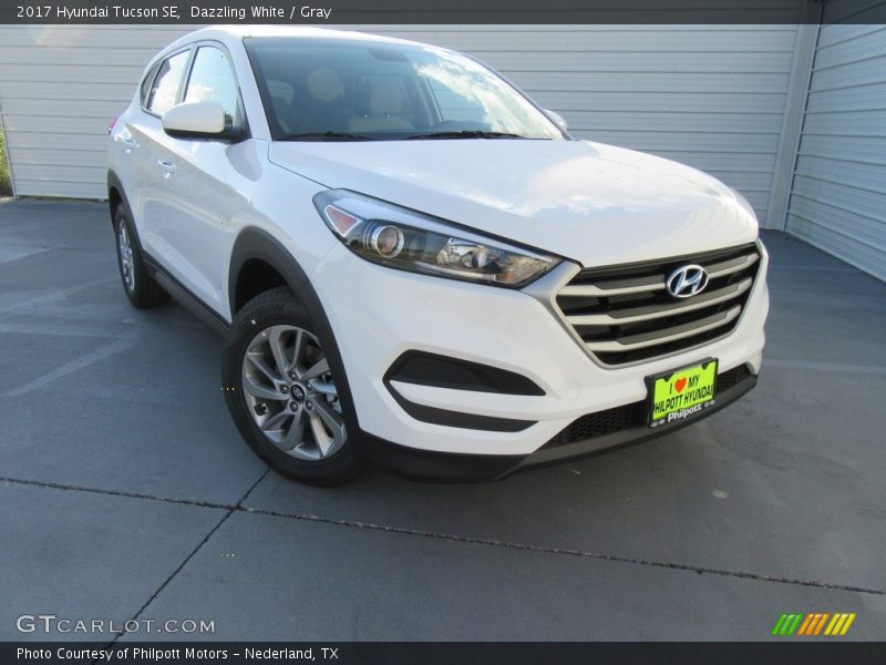 Dazzling White / Gray 2017 Hyundai Tucson SE