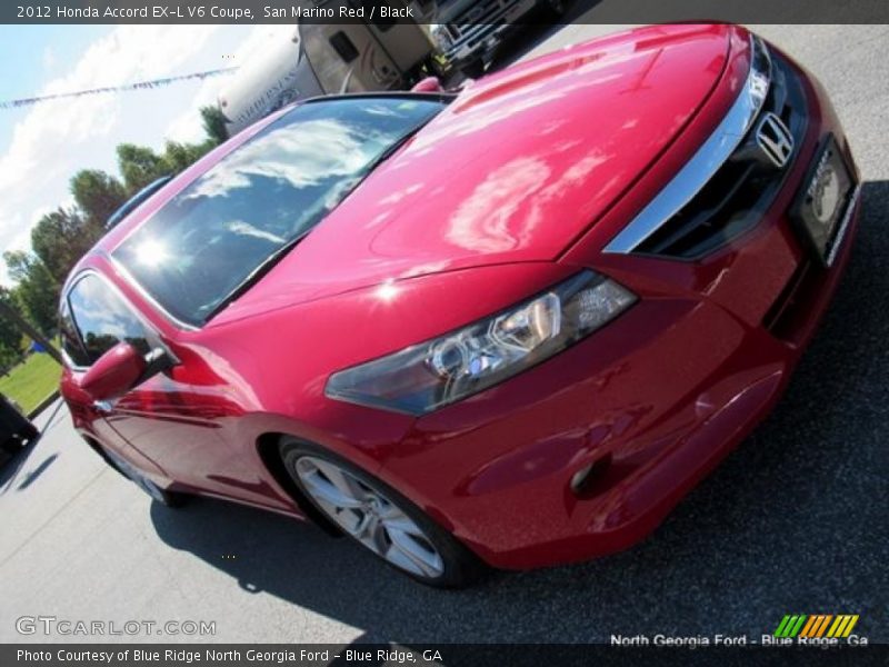 San Marino Red / Black 2012 Honda Accord EX-L V6 Coupe