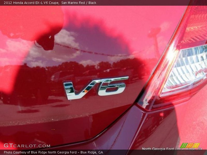 San Marino Red / Black 2012 Honda Accord EX-L V6 Coupe