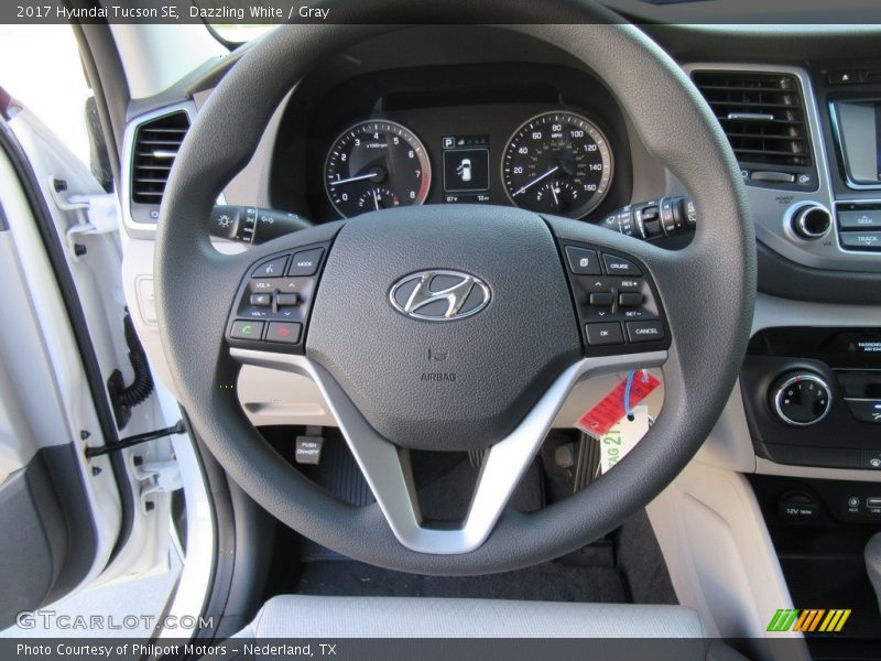 Dazzling White / Gray 2017 Hyundai Tucson SE