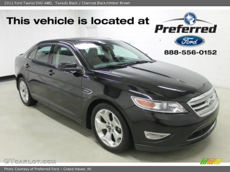 Tuxedo Black / Charcoal Black/Umber Brown 2011 Ford Taurus SHO AWD