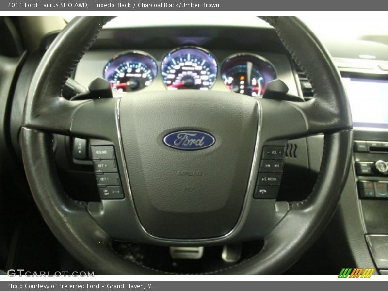 Tuxedo Black / Charcoal Black/Umber Brown 2011 Ford Taurus SHO AWD
