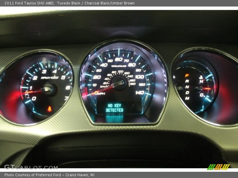 Tuxedo Black / Charcoal Black/Umber Brown 2011 Ford Taurus SHO AWD