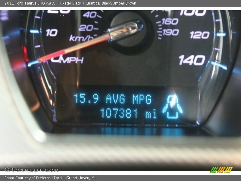 Tuxedo Black / Charcoal Black/Umber Brown 2011 Ford Taurus SHO AWD