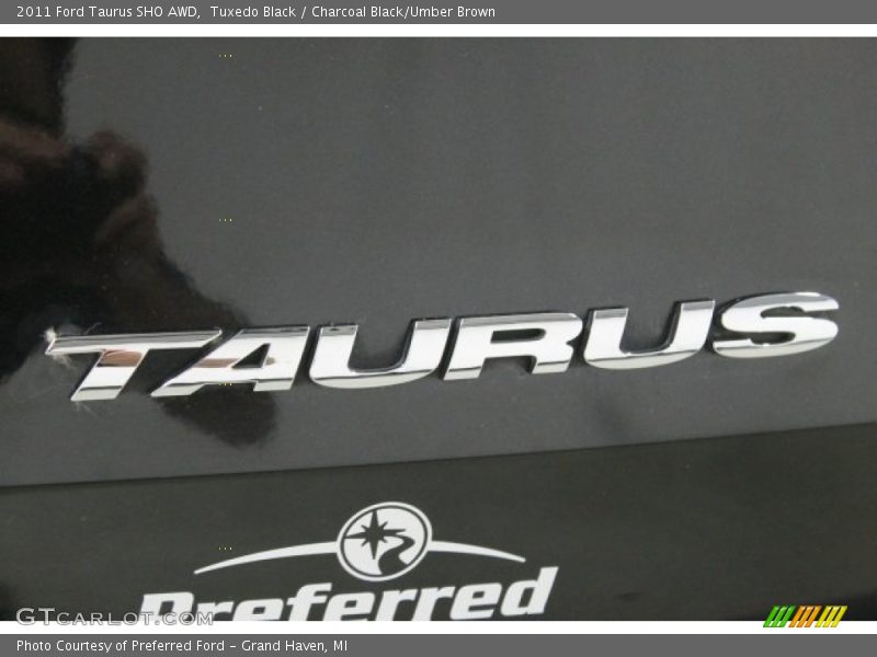 Tuxedo Black / Charcoal Black/Umber Brown 2011 Ford Taurus SHO AWD