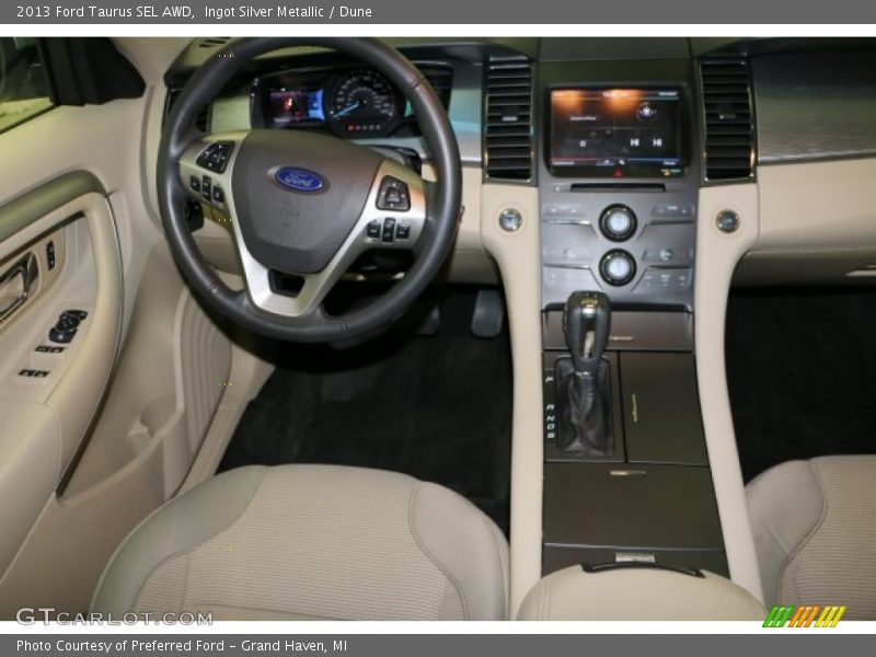 Ingot Silver Metallic / Dune 2013 Ford Taurus SEL AWD