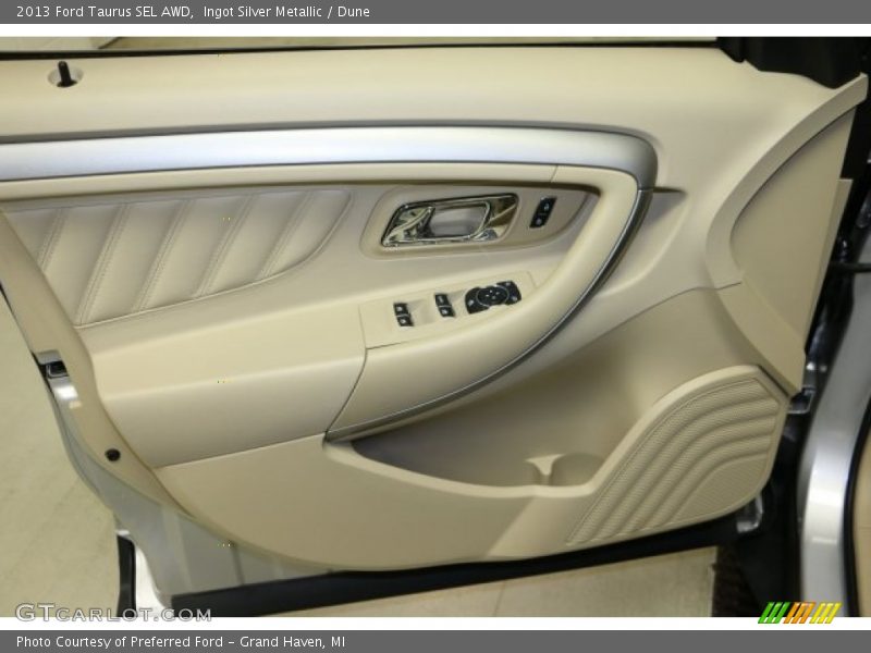 Ingot Silver Metallic / Dune 2013 Ford Taurus SEL AWD