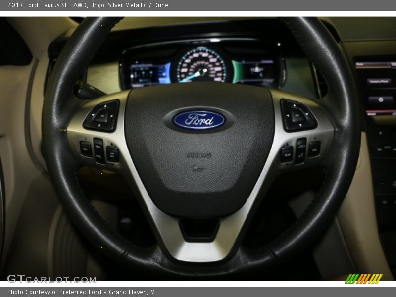 Ingot Silver Metallic / Dune 2013 Ford Taurus SEL AWD