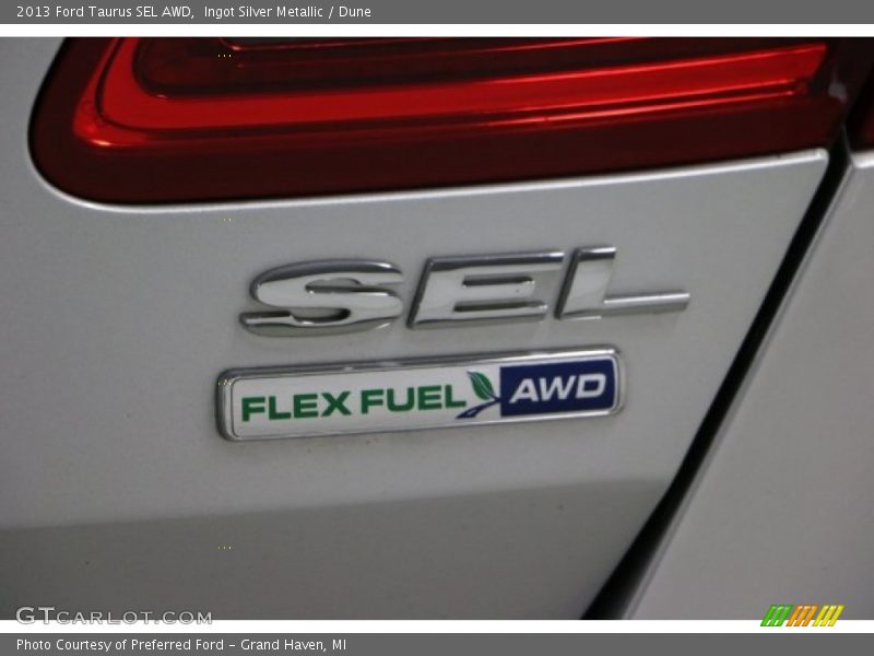 Ingot Silver Metallic / Dune 2013 Ford Taurus SEL AWD
