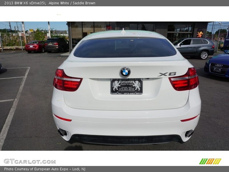 Alpine White / Saddle Brown 2013 BMW X6 xDrive35i