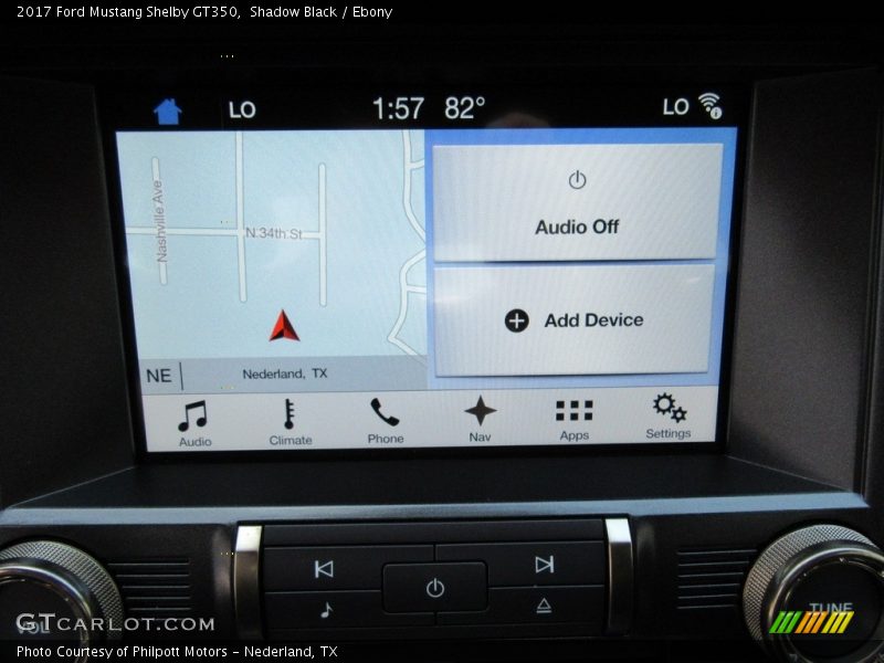 Navigation of 2017 Mustang Shelby GT350
