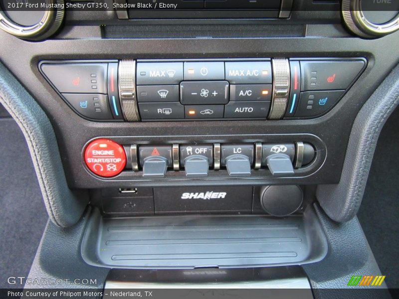 Controls of 2017 Mustang Shelby GT350