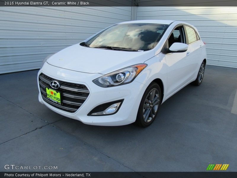 Ceramic White / Black 2016 Hyundai Elantra GT