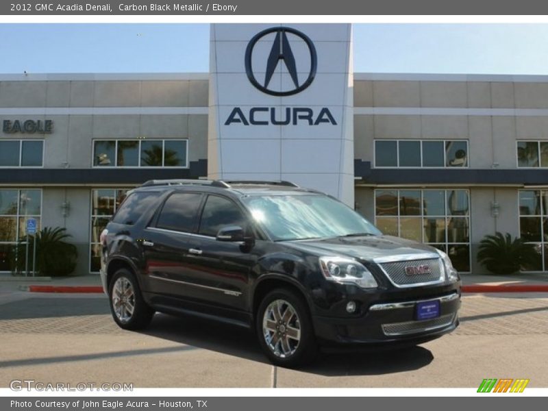 Carbon Black Metallic / Ebony 2012 GMC Acadia Denali