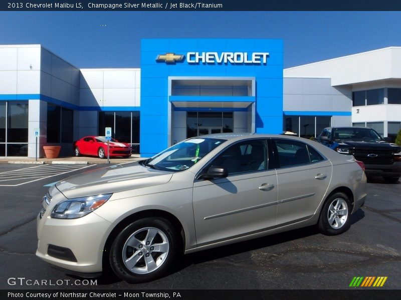 Champagne Silver Metallic / Jet Black/Titanium 2013 Chevrolet Malibu LS