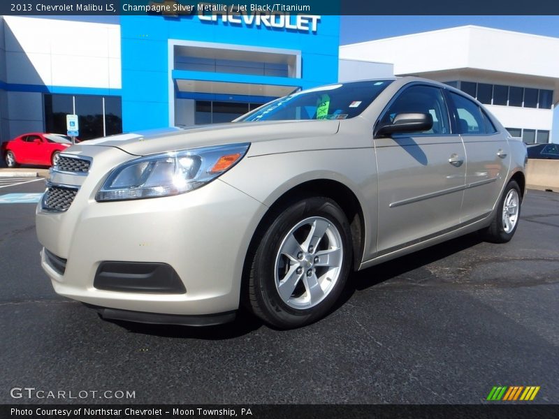 Champagne Silver Metallic / Jet Black/Titanium 2013 Chevrolet Malibu LS