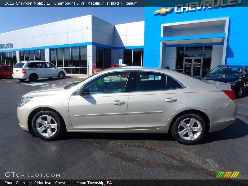 Champagne Silver Metallic / Jet Black/Titanium 2013 Chevrolet Malibu LS