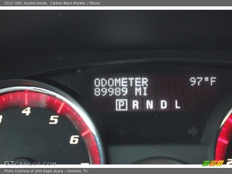 Carbon Black Metallic / Ebony 2012 GMC Acadia Denali