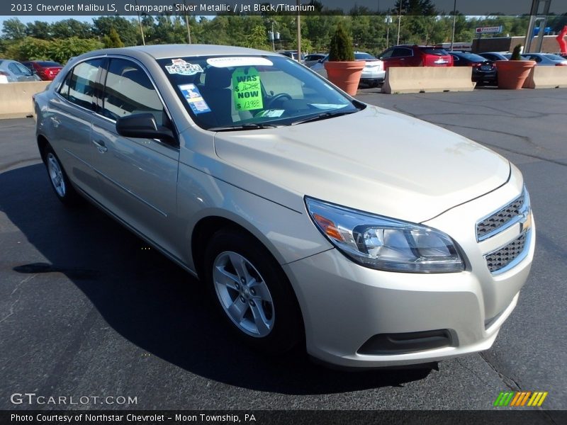 Champagne Silver Metallic / Jet Black/Titanium 2013 Chevrolet Malibu LS