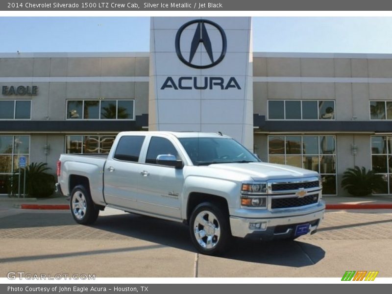 Silver Ice Metallic / Jet Black 2014 Chevrolet Silverado 1500 LTZ Crew Cab