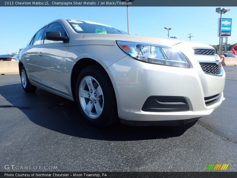 Champagne Silver Metallic / Jet Black/Titanium 2013 Chevrolet Malibu LS
