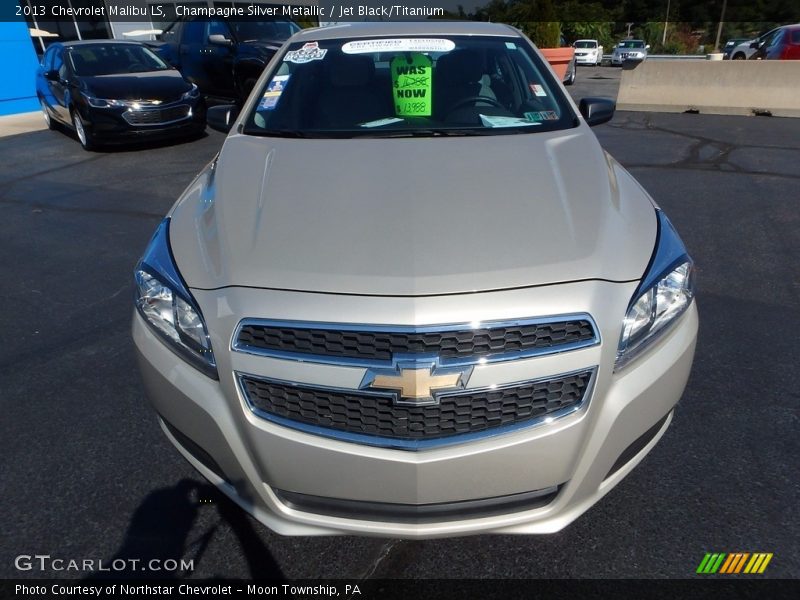 Champagne Silver Metallic / Jet Black/Titanium 2013 Chevrolet Malibu LS