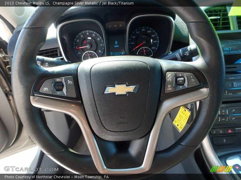 Champagne Silver Metallic / Jet Black/Titanium 2013 Chevrolet Malibu LS