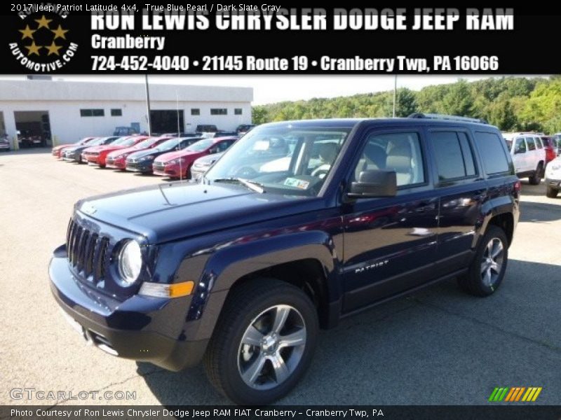 True Blue Pearl / Dark Slate Gray 2017 Jeep Patriot Latitude 4x4