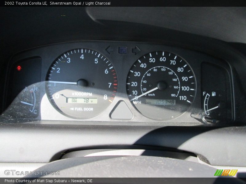 Silverstream Opal / Light Charcoal 2002 Toyota Corolla LE
