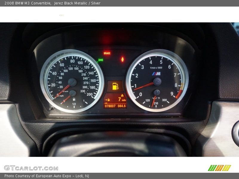 Jerez Black Metallic / Silver 2008 BMW M3 Convertible