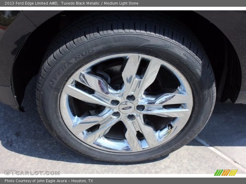 Tuxedo Black Metallic / Medium Light Stone 2013 Ford Edge Limited AWD