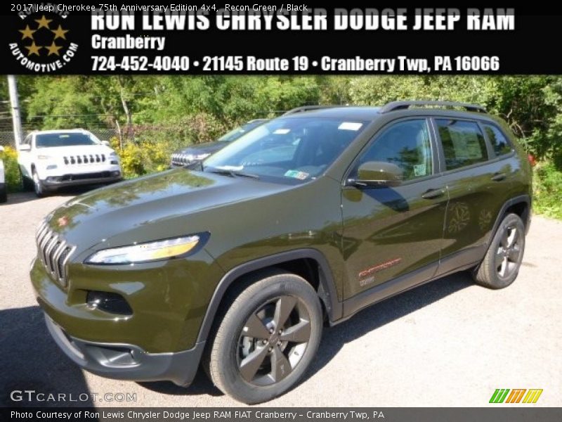 Recon Green / Black 2017 Jeep Cherokee 75th Anniversary Edition 4x4