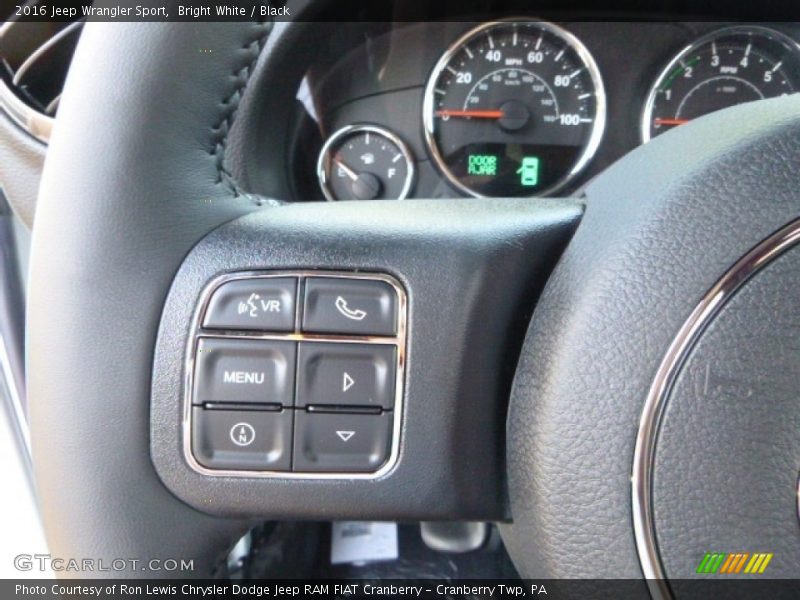 Bright White / Black 2016 Jeep Wrangler Sport