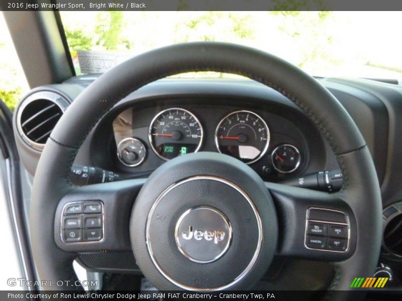 Bright White / Black 2016 Jeep Wrangler Sport