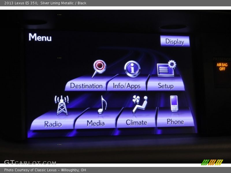 Silver Lining Metallic / Black 2013 Lexus ES 350