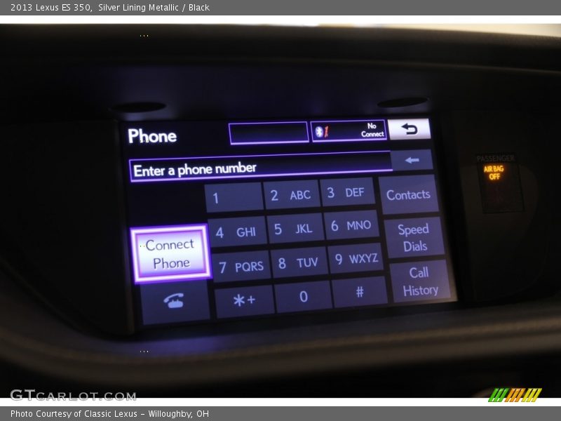Silver Lining Metallic / Black 2013 Lexus ES 350
